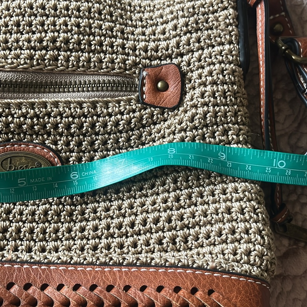 B.O.C born Concepts Crossbody Shoulder bag/ travel leather / crochet bag EUC - Picture 11 of 11